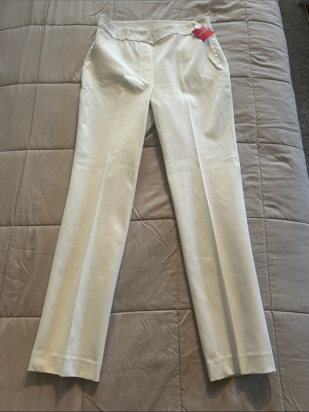 SPANX NWT white kick flare pants, 29” inseam, size M